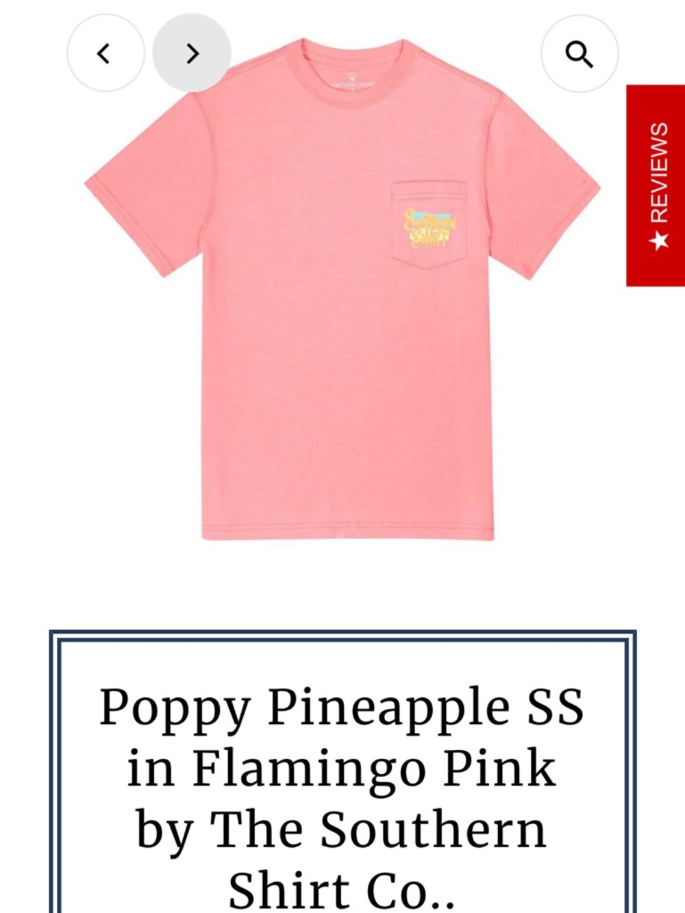 Southern Shirt Co. Poppy Pineapple Size Large Flamingo Pink Women’s - Picture 2 of 4
